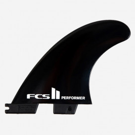 FCS II Performer Black Medium Quad Rear Shaper Fins - Quad Rear, FCS
