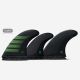 Dérives 5-fins - F8 ALPHA series Carbon Olive 5-fins Set - taille L, FUTURES.