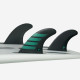 Dérives Thruster - F6 ALPHA series Carbon Teal Thruster Set - taille M, FUTURES. sur planche