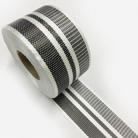 Bande de renfort hybride fibre de verre et carbone avec motifs réversibles, largeur 75mm