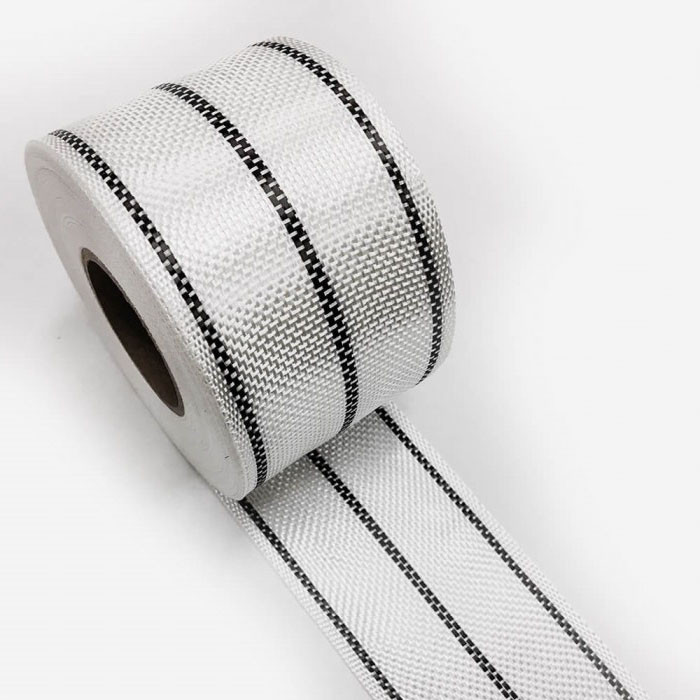 Bande de renfort hybride fibre de verre et carbone (3 stripes), largeur 80mm