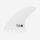 Quillas tri-fins single tab Captain Fin co Wade Goodall white