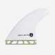 Quillas tri-fins single tab Captain Fin co Chippa New Bones white