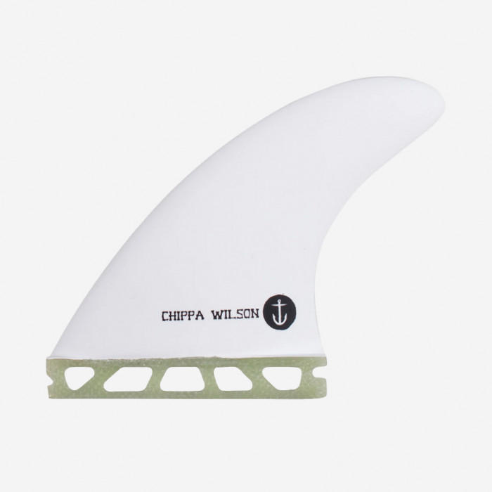 Captain Fin co. single tab thruster fins Chippa New Bones white