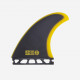 Captain Fin co. single tab thruster fins Chemistry black/yellow - M size