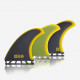 Quillas tri-fins single tab Captain Fin co Chemistry black/yellow - tamana M