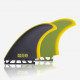 Quillas Twins / Keels Single Tab Captain Fin co Chemistry Twin black/yellow