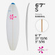 6'7'' shortboard, HURACAN Foam