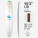 10'3'' LB Longboard - 1/2'' red cedar stringer, ARCTIC FOAM