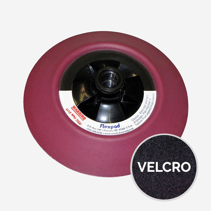 6 Inch Extra Hard Flexpad velcro 14mm Hub