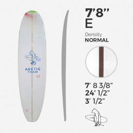 7'8'' E Egg - Green density - 3/16'' Red Cedar, ARCTIC FOAM