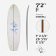 7'2'' F Fish - Green Density - 3/16'' Dark Brown Thermo Basswood stringer - ARCTIC Foam