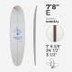 7'8'' E Egg - Green density - 1/4'' Dark Brown Thermo Basswood stringer, ARCTIC FOAM