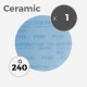 Disque abrasif net 750 ceramic - diamètre 150mm - grain 240, SMIRDEX