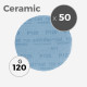 Boite de 50 disques abrasifs net 750 ceramic - diamètre 150mm - grain 120, SMIRDEX