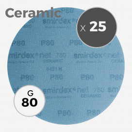 25 Smirdex net 750 ceramic abrasive discs diameter 200mm - grit 80