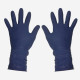 Paire de gants en latex très épais spécifiques risques chimiques, couleur bleu, taille Medium