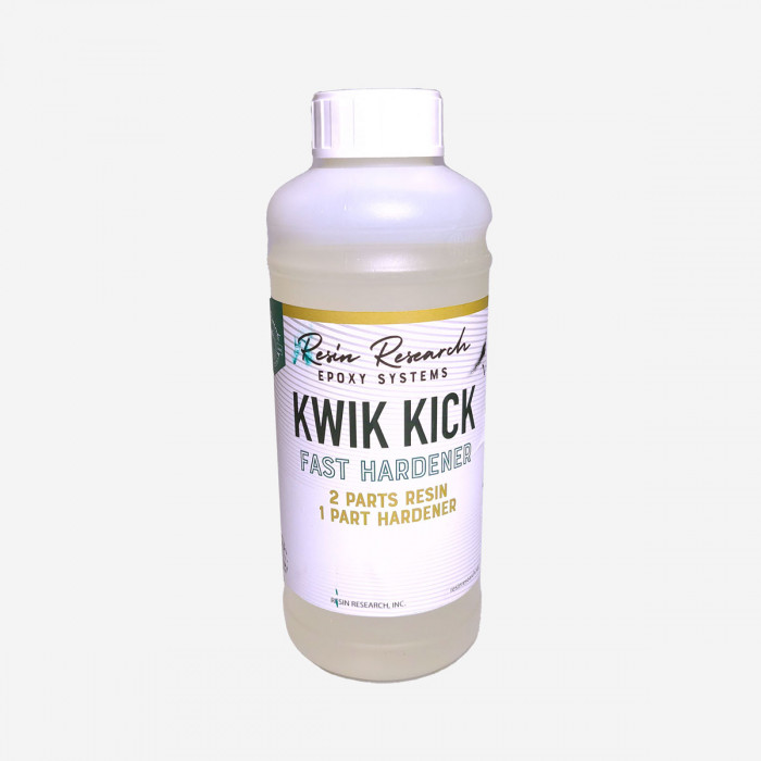 0.9 kg de endurecedor epoxi Kwick Kick, RESIN RESEARCH