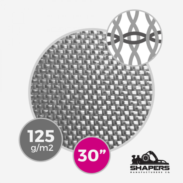 Tissu de fibre de verre Shapers - 4 oz - 125 gr/m - largeur 76,2 cm, SHAPERS COMPOSITES