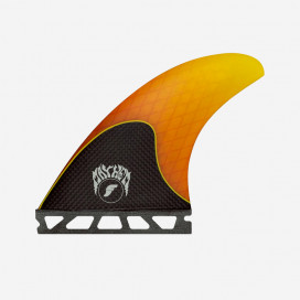 MAYHEM / LOST - Medium RTM Hex Yellow / Blue Signature fins, FUTURES.