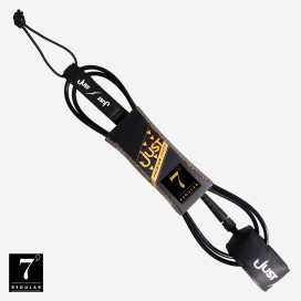 Leash surf Premium - Regular 7'0'' x 7mm - Noir, JUST