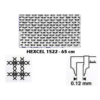 HEXCEL 1522 - 4 oz - 125 gr/m - 65cm width (roll), fiberglass cloth roll for lamination of a surfboard - VIRAL Surf for shapers