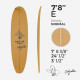 7'8'' E Egg - BIO FOAM Green density - stringer 5/16'' Basswood, ARCTIC FOAM