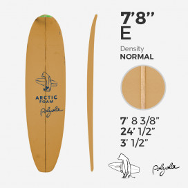 7'8'' E Egg - Polyola Green density - latte 5/16'' Basswood, ARCTIC FOAM