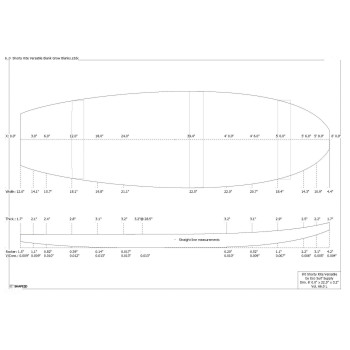 6'0'' F Agave Blank - 6'0'' x 23'' x 2,9'' - shortboard / fish, GROW BLANKS