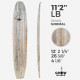 11'2'' Agave Blank - 11'2'' x 26.4'' x 4.6'' - longboard glider, GROW BLANKS