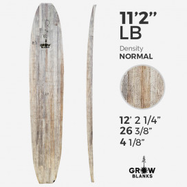 11'2'' Agave Blank - 11'2'' x 26.4'' x 4.6'' - longboard glider, GROW BLANKS