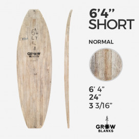 6'4'' Agave Blank - 6'4'' x 24'' x 3.3'' - shortboard / fish, GROW BLANKS