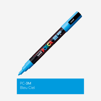 MARCADOR POSCA AZUL CLARO PC3M (punta 1.5mm linea fina)