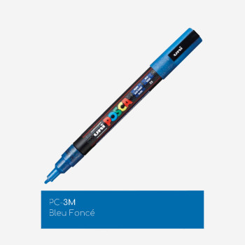 MARCADOR POSCA AZUL OSCURO PC3M (punta 1.5mm linea fina)