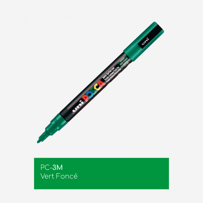 DARK GREEN POSCA PAINT MARKER PC3M (1.5mm fine point)