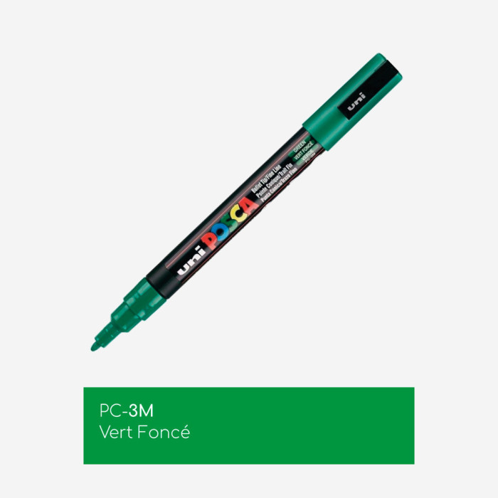 MARCADOR POSCA VERDE PC3M (punta 1.5mm linea fina)