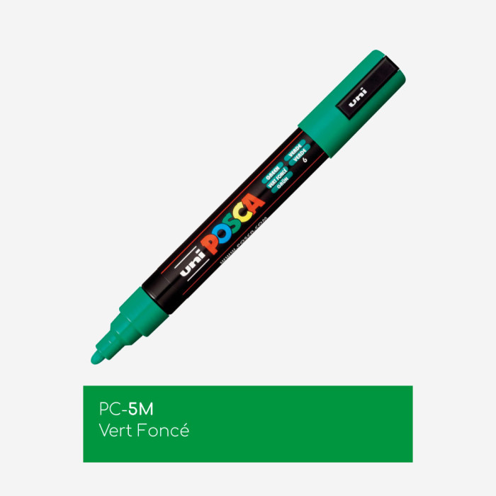 MARCADOR POSCA VERDE PC5M (punta 2.5mm linea media)