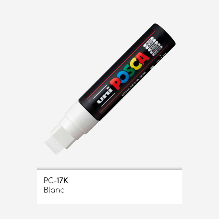Marqueur couleur blanc PC17K (pointe extra large 15mm), POSCA