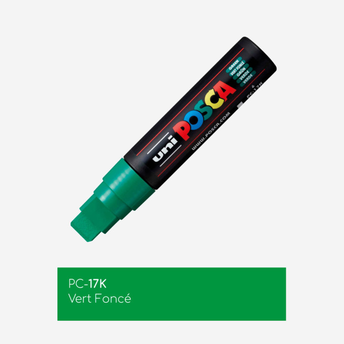 Marqueur couleur vert foncé PC17K (pointe extra large 15mm), POSCA