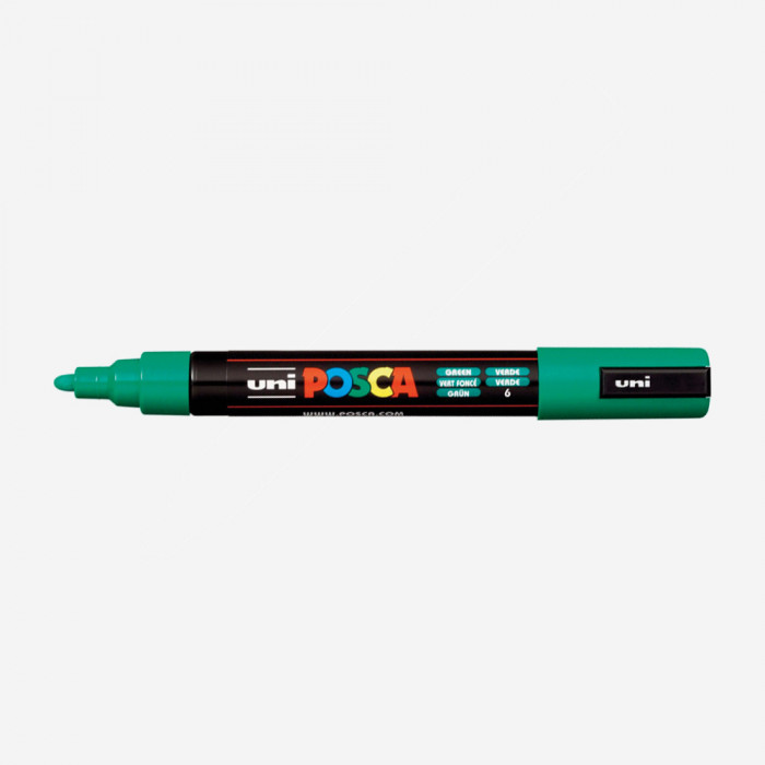 Marqueur couleur vert foncéPC5M (pointe moyenne 2,5mm), POSCA
