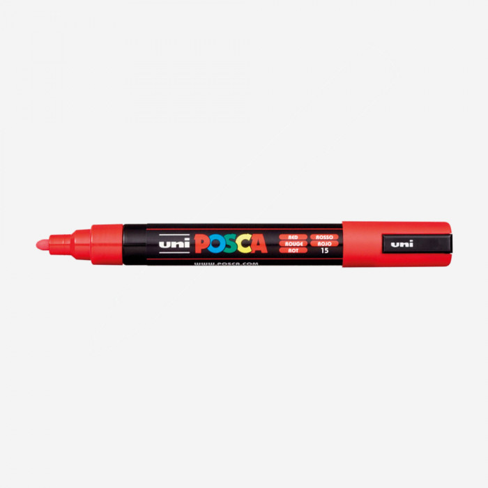 Marqueur couleur rouge PC5M (pointe moyenne 2,5mm), POSCA
