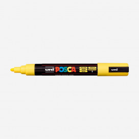 Marqueur couleur jaunePC5M (pointe moyenne 2,5mm), POSCA