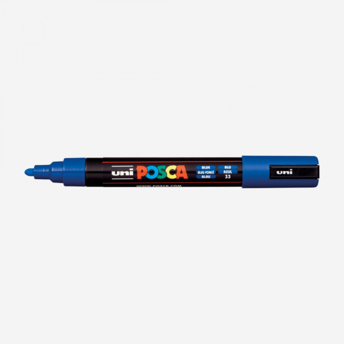 Marqueur couleur bleu foncé PC5M (pointe moyenne 2,5mm), POSCA