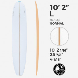10'2'' MAL Longboard - Blue Density - latte 8mm Obs SURFBLANKS