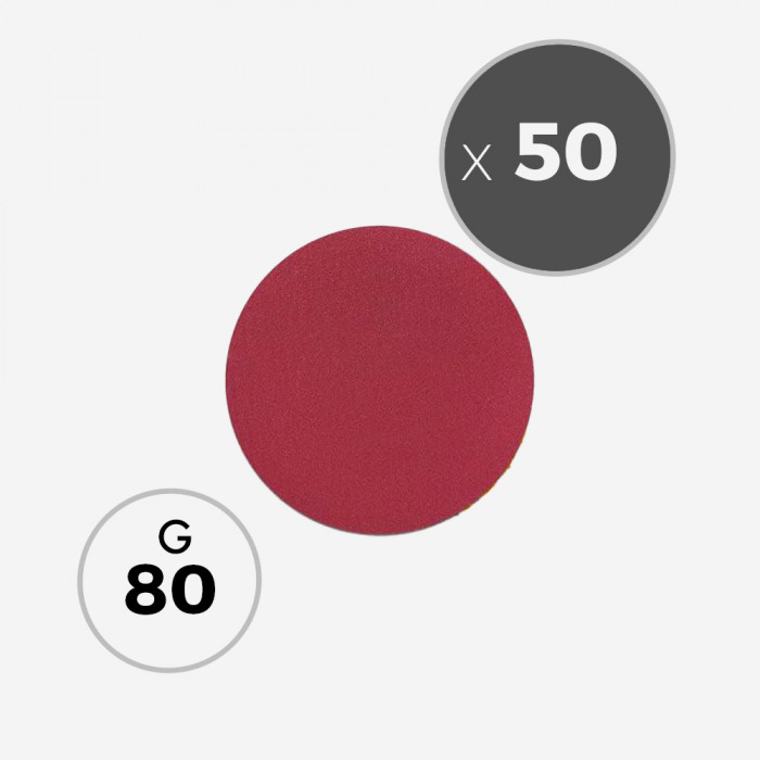 80 GRIT 75mm SANDING DISC (50 DISCS)