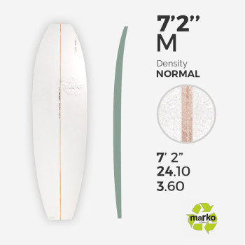 7'2'' Regular EPS - 7'2'' x 24 x 3,6, 1/8'' Ply stringer, MARKO FOAM