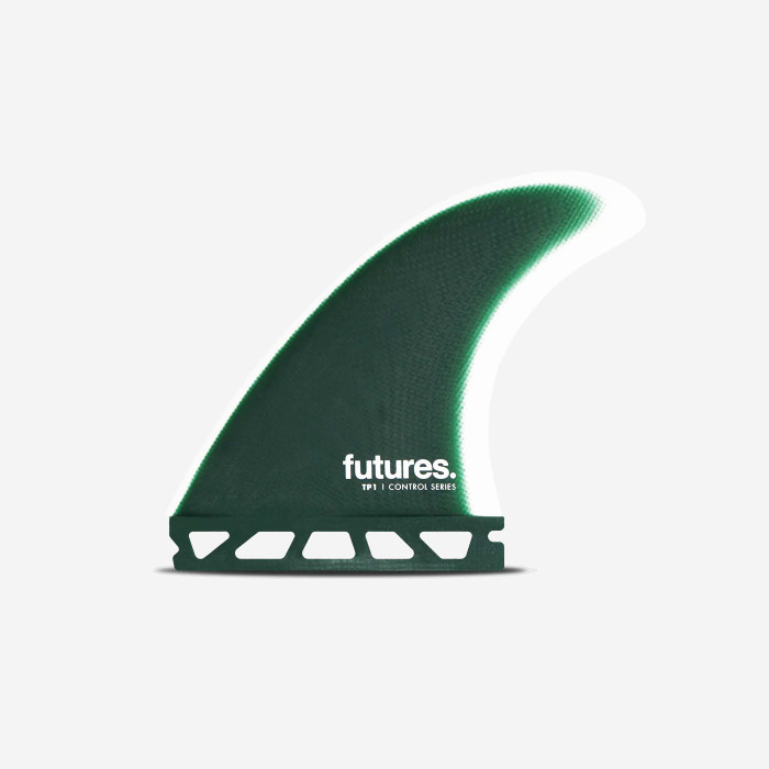Quillas Thruster - FTP1 Control Series fiberglass White / Forest Green, FUTURES.