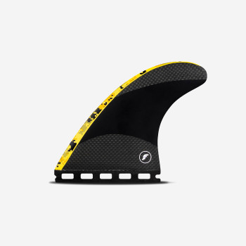 Thruster fins - John John FLORENCE signature Range - Techflex Digi Yellow - M, FUTURES.