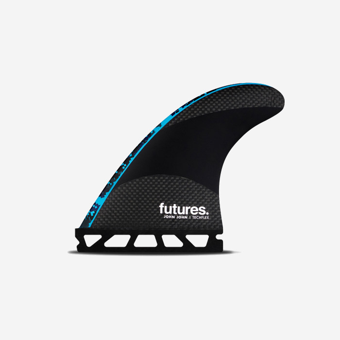 Thruster fins - John John FLORENCE signature Range - Techflex Digi Blue - S, FUTURES.