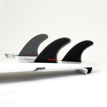 Thruster fins - Eric Arakawa - Large - fiberglass black / grey, FUTURES.